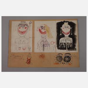 Gerd Mackensen, attr., Konvolut Theaterentwürfe