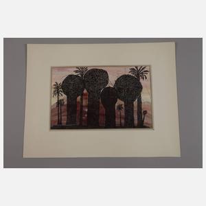 Alfred Traugott Mörstedt, Baumgruppe am Abend