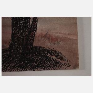 Alfred Traugott Mörstedt, Baumgruppe am Abend