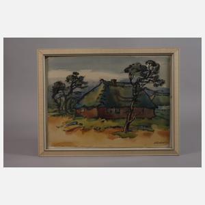 Johannes Dinter, "Fischerhaus in Ahrenshoop"