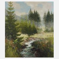 Manfred Feiler, Waldlandschaft mit Bach111