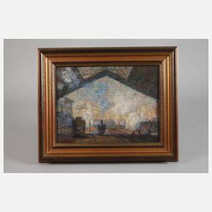 nach Claude Manet, "La gare Saint-Lazare"