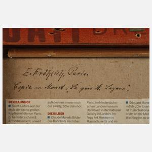 nach Claude Manet, "La gare Saint-Lazare"