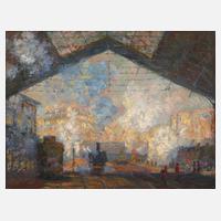 nach Claude Manet, "La gare Saint-Lazare"111