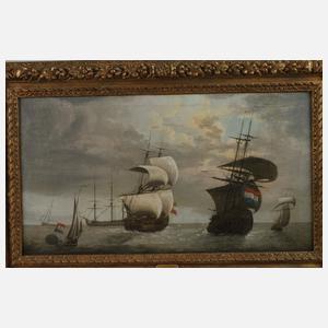 Willem II. van de Velde Nachfolge, Schiffe auf See,