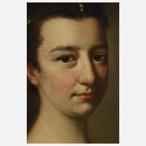 Sir Thomas Hudson, attr., Damenportrait