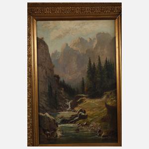 Ludwig Correggio, Schlucht in den Alpen