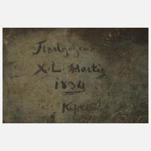 X. L. Hartig, Burg in alpiner Landschaft