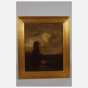 Georg Papperitz, Windmühle in der Dämmerung