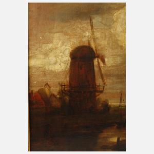 Georg Papperitz, Windmühle in der Dämmerung