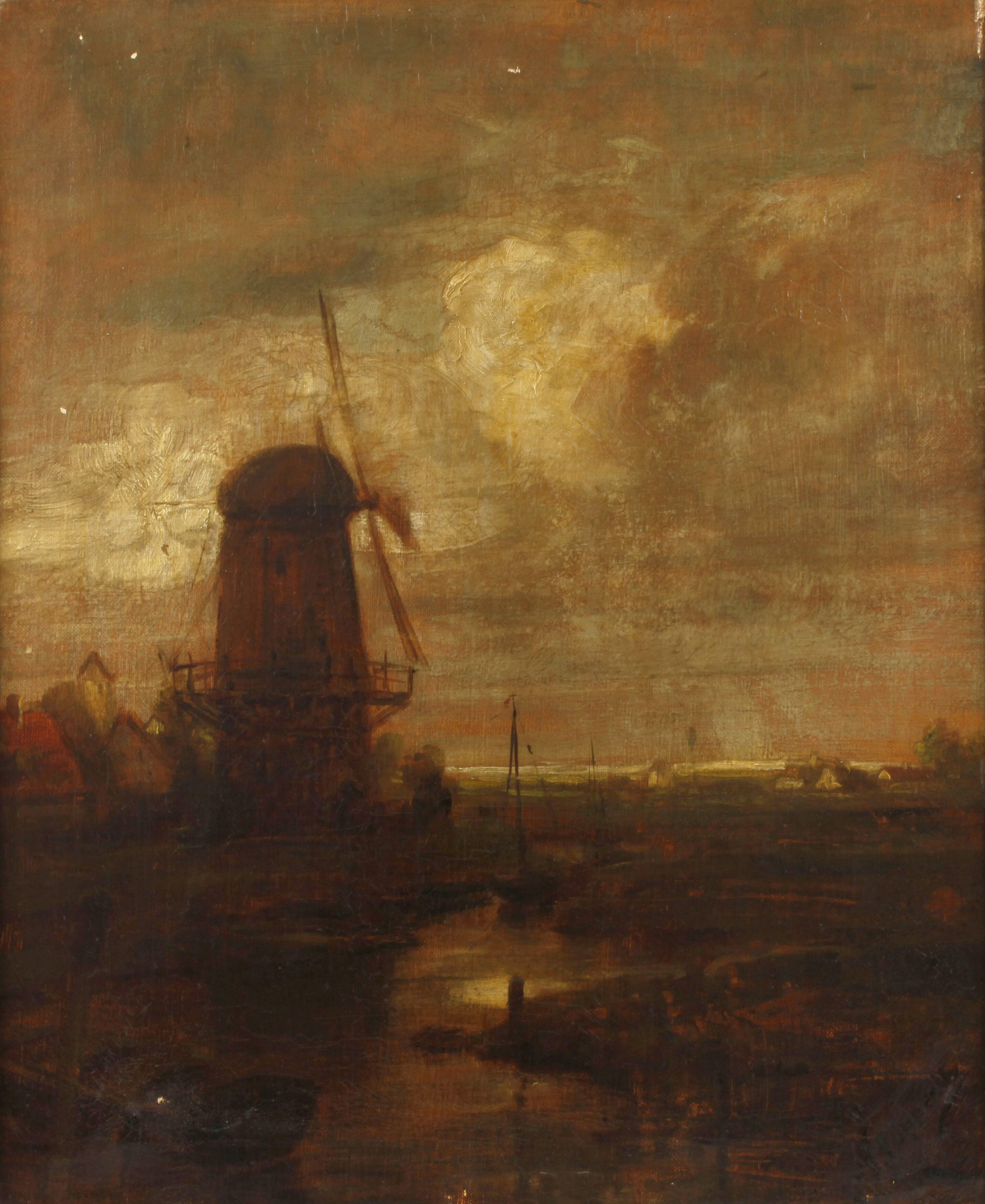Georg Papperitz, Windmühle in der Dämmerung