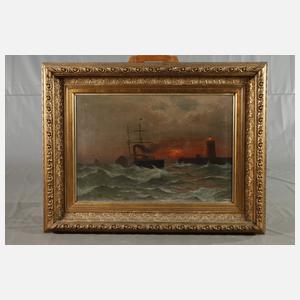 Ernst Penning, Dampfschiff an der Mole