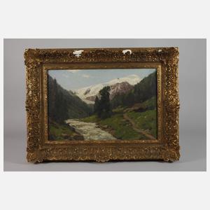 Prof. Fritz Rabending, Fluss im Gebirge