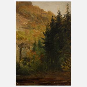 Prof. Eduard Schleich, Gebirgige Sommerlandschaft