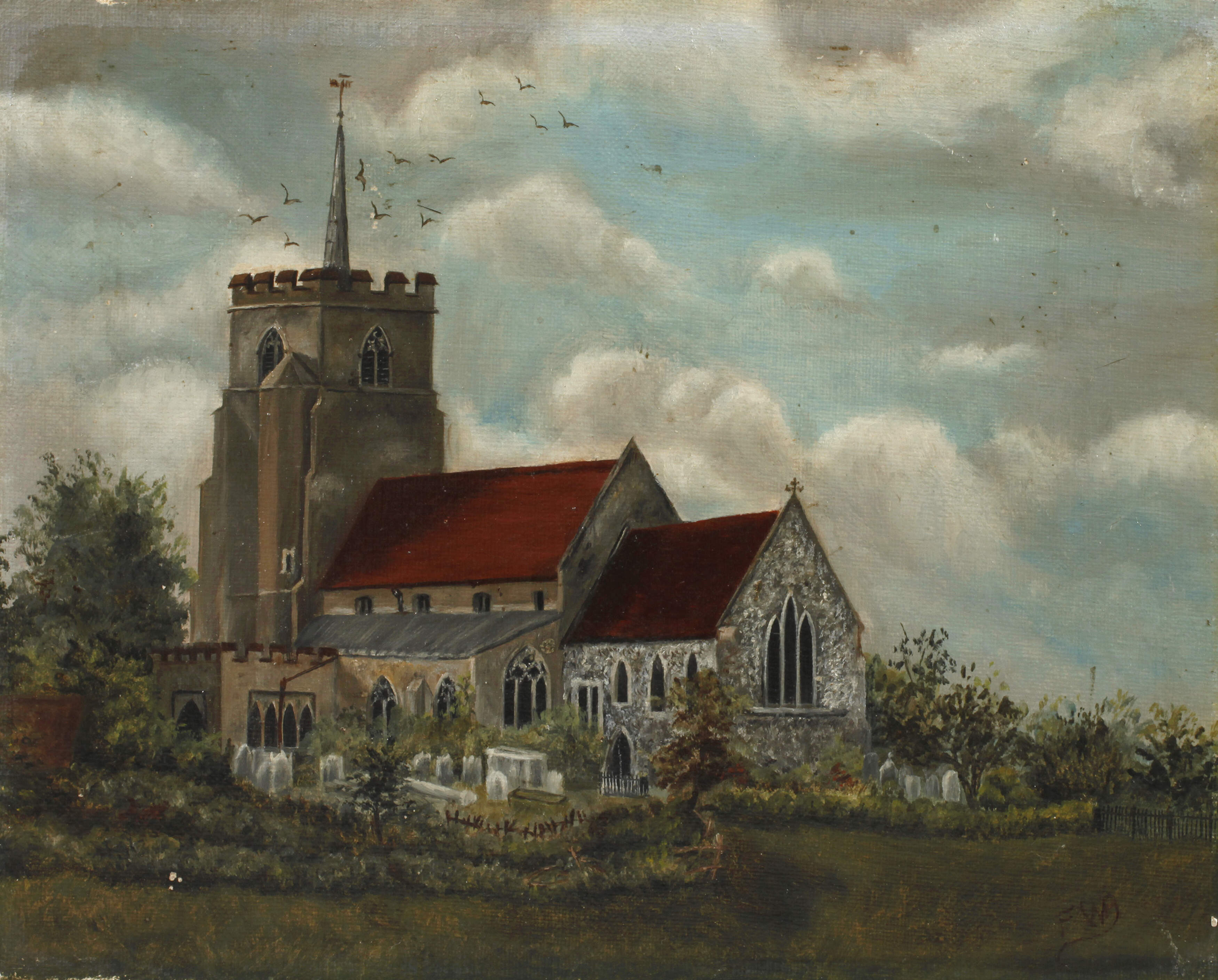 F. Woollard, Englische Dorfkirche