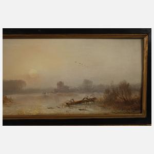 Albert August Zimmermann, Paar Winterlandschaften