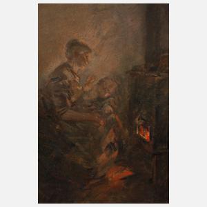 Karl Mayr-Graetz, attr., am warmen Ofen