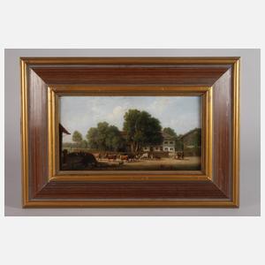 Viehtrieb auf der Dorfstraße