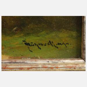 Uferszene mit Angler