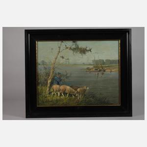 Prof. Hans Bauer, Schafe am Wasser