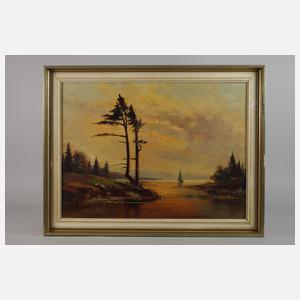 Carol Spreé, Segelboot bei Sonnenaufgang