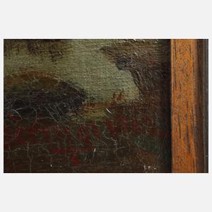 Döring, Norddeutsche Abendlandschaft bei Hochwasser