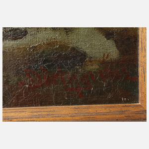 Döring, Norddeutsche Abendlandschaft bei Hochwasser