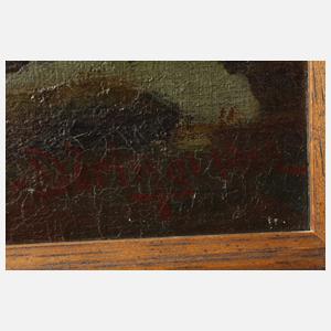 Döring, Norddeutsche Abendlandschaft bei Hochwasser