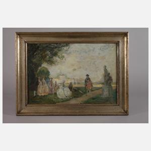 Prof. Walter Geffcken, Galante Szene im Park