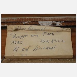 Lothar Gemmel, attr., "Gruppe am Tisch"