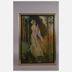 W. Gosnell, Dame unter Bäumen