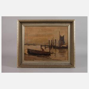 Wilhelm Hambüchen, Fischerboot im Hafen