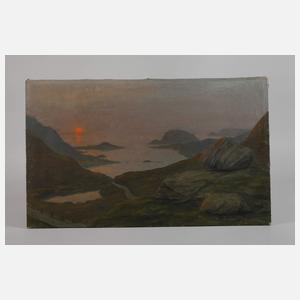 J. Hartman, Küste im Sonnenuntergang