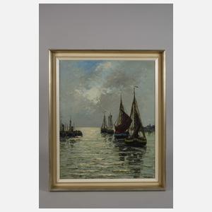 Wilhelm Mosblech der Jüngere, Ankernde Segelboote