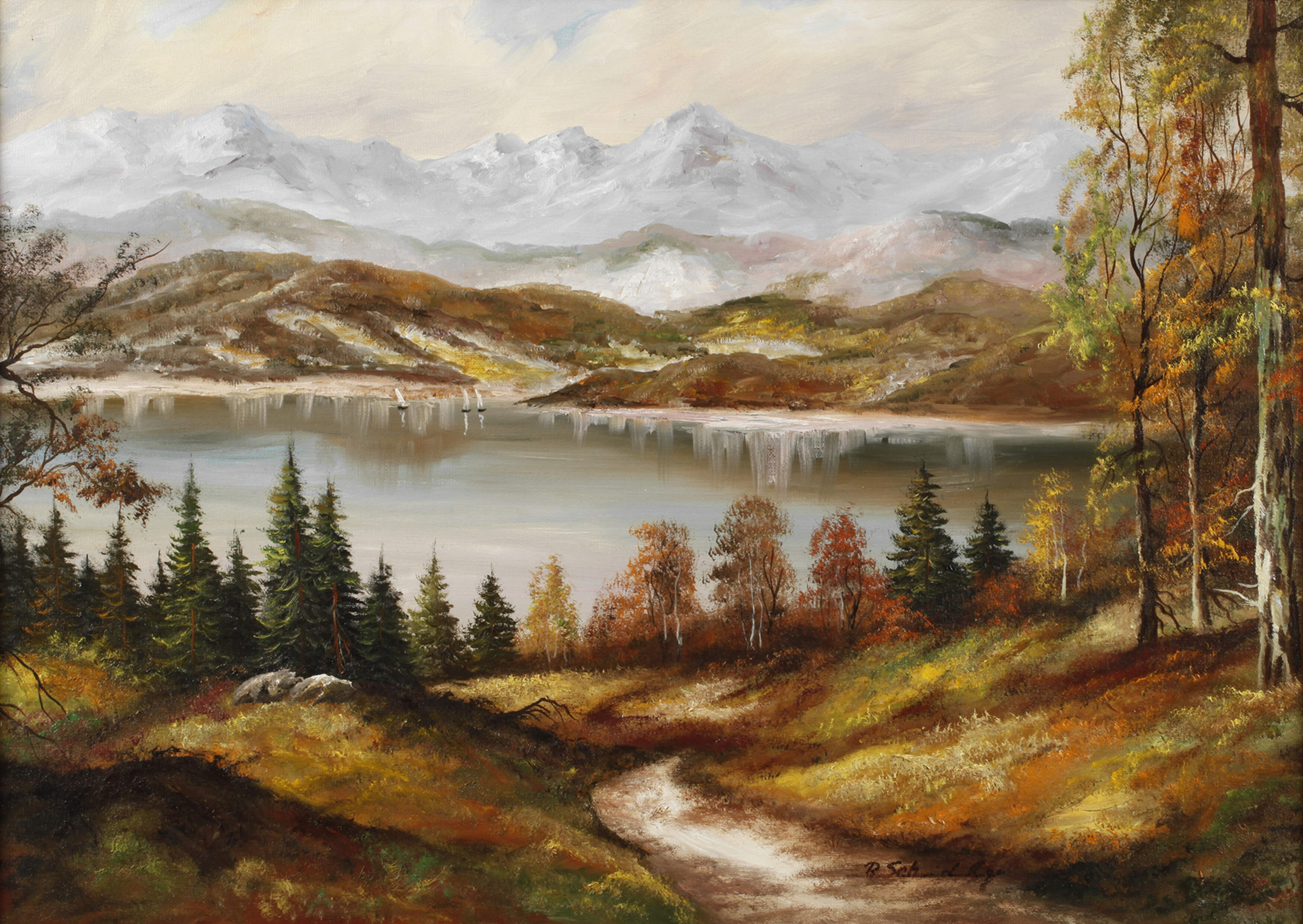 Rudi Schneiderbanger, See im Gebirge