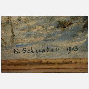 Karl Schuster, attr., Spuren im Schnee