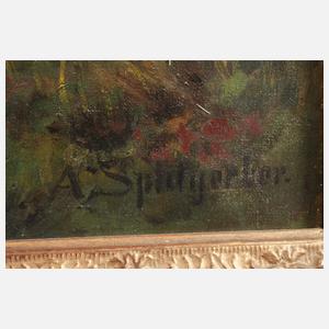 August Splitgerber, Burg im Abendlicht