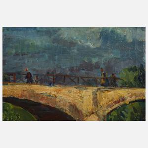 Alexander Wolfgang, Brücke mit Spaziergängern