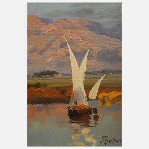 Carl Wuttke, Segelboote vor Theben