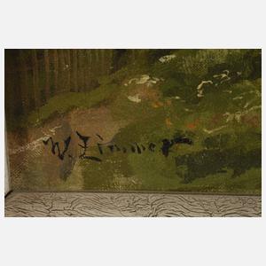 Wilhelm Carl Zimmer, Landschaft mit Dorfkirche