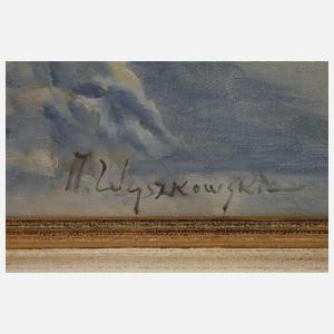 M. Wyszkowski, Pferdeschlitten in Winterlandschaft