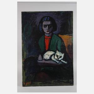 Mädchen mit Katze