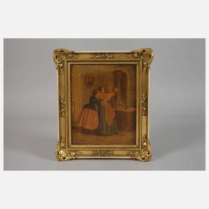 Zwei Goldstuckrahmen als Pendants