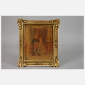 Zwei Goldstuckrahmen als Pendants