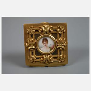 Pillendose mit Miniatur