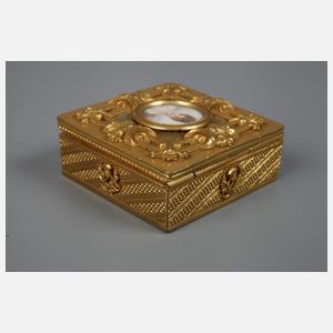 Pillendose mit Miniatur