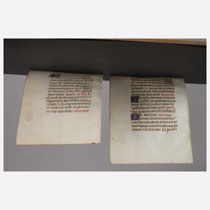 Zwei Stundenbuchblätter