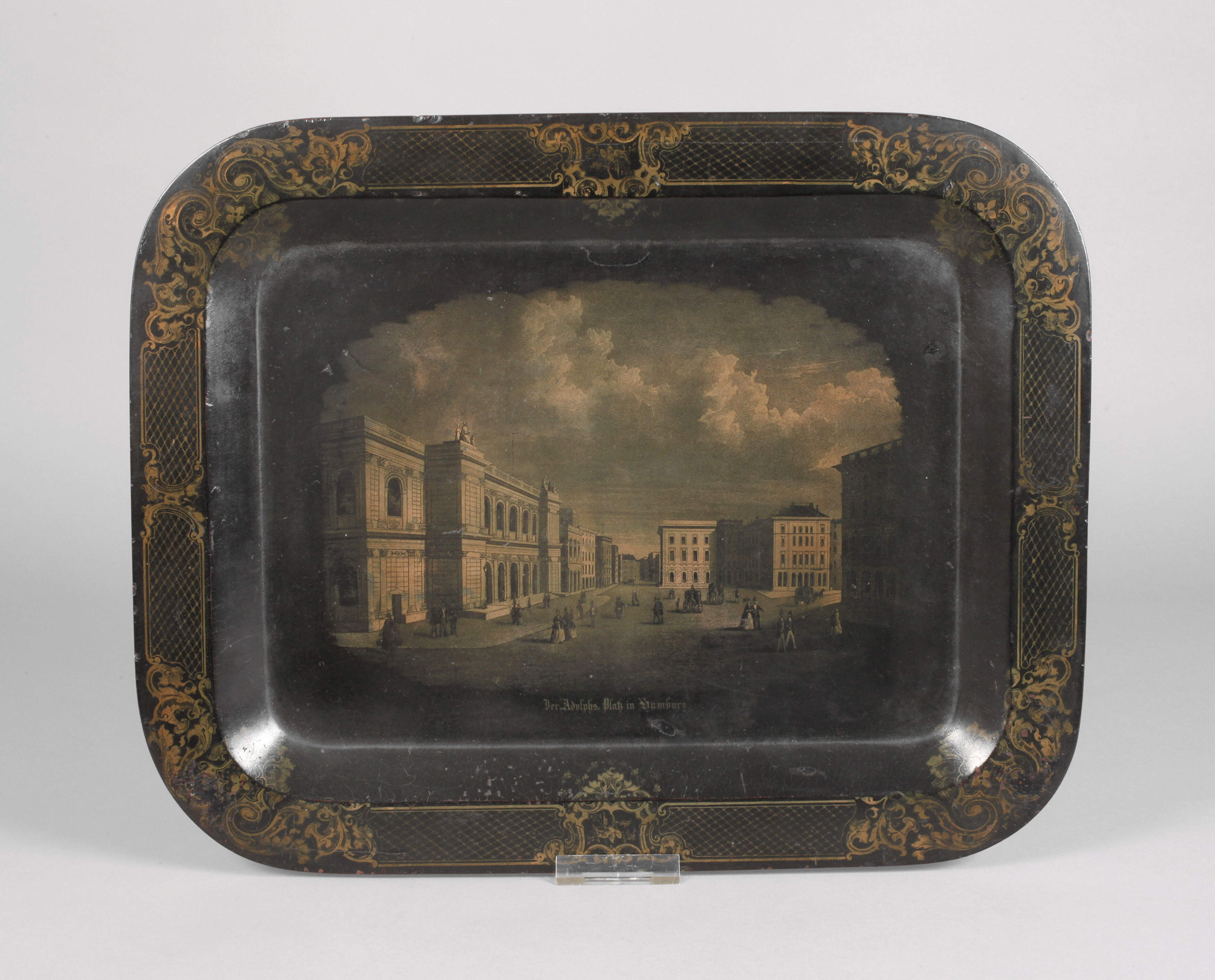 Tablett mit Stadtansicht