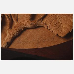 Geschnitztes Wandrelief