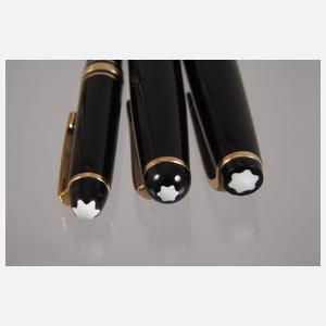 Drei Schreibgeräte Montblanc